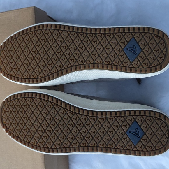 Sperry Quilted Fur-Lined High-Tops Sneakers Zip Lace Up Wool - Picture 5 of 17